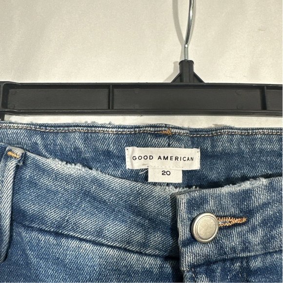 NEW Good American [ 20‎ ] High Rise Good Classic Bootcut Raw Hem Jeans - Picture 7 of 16